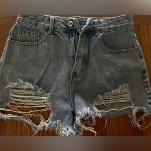 Shein Distressed denim shorts